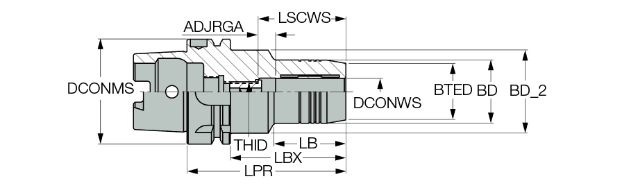 HSK A63 HYDRO 3/4X3.602
