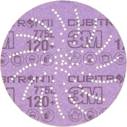 3M Xtract™ Cubitron™ II Film Disc 775L, 120+, 5 in, Die 500LG, 50/Inner, 250 ea/Case