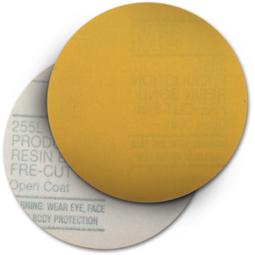 3M™ Hookit™ Gold Film Disc 255L, 00964, P150, 5 in x NH, Die 500X,
100/Carton, 4 Cartons/Case